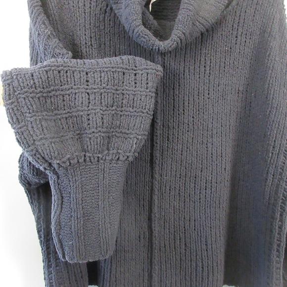 Free People Be Yours Pullover Sweater Women Black L Knit Oversized Chunky 540 - Picture 7 of 10